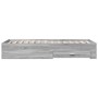 Cama con cajones madera de ingeniería gris Sonoma 90x190 cm de , Camas y somieres - Ref: Foro24-3280438, Precio: 113,10 €, De...