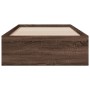 Cama con cajones madera de ingeniería marrón roble 100x200 cm de , Camas y somieres - Ref: Foro24-3280425, Precio: 116,39 €, ...