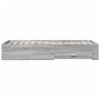 Cama con cajones madera ingeniería gris Sonoma 90x200 cm de , Camas y somieres - Ref: Foro24-3280431, Precio: 117,79 €, Descu...