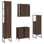 Set de muebles de baño 4 pzas madera contrachapada marrón roble de , Muebles de baño - Ref: Foro24-3214774, Precio: 278,49 €,...