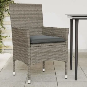 Sillones de jardín con cojines 2 uds ratán sintético gris de , Sillas de jardín - Ref: Foro24-368111, Precio: 133,29 €, Descu...