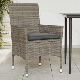 Sillones de jardín con cojines 2 uds ratán sintético gris de , Sillas de jardín - Ref: Foro24-368111, Precio: 117,78 €, Descu...