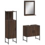 Set de muebles de baño 3 pzas madera contrachapada roble marrón de , Muebles de baño - Ref: Foro24-3214348, Precio: 140,76 €,...