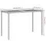 Mesa de jardín superficie de madera ratán PE beige 115x54x74 cm de , Mesas de jardín - Ref: Foro24-365078, Precio: 87,30 €, D...