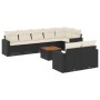 Set de sofás de jardín 8 piezas y cojines ratán sintético negro de , Conjuntos de jardín - Ref: Foro24-3256539, Precio: 573,8...