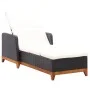 Sonnenliege aus synthetischem Rattan und massivem schwarzem Akazienholz von vidaXL, Liegen - Ref: Foro24-46012, Preis: 177,92...
