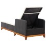 Tumbona de ratán sintético y madera maciza de acacia negro de vidaXL, Tumbonas - Ref: Foro24-46012, Precio: 181,57 €, Descuen...