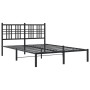 Estructura de cama con cabecero metal negro 120x200 cm de , Camas y somieres - Ref: Foro24-376322, Precio: 107,47 €, Descuent...