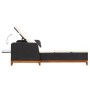 Tumbona de ratán sintético y madera maciza de acacia negro de vidaXL, Tumbonas - Ref: Foro24-46012, Precio: 181,57 €, Descuen...