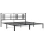 Estructura de cama con cabecero metal negro 183x213 cm de , Camas y somieres - Ref: Foro24-376329, Precio: 103,70 €, Descuent...