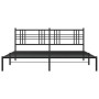 Estructura de cama con cabecero metal negro 183x213 cm de , Camas y somieres - Ref: Foro24-376329, Precio: 103,70 €, Descuent...