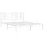 Estructura de cama con cabecero metal blanca 160x200 cm de , Camas y somieres - Ref: Foro24-376376, Precio: 115,58 €, Descuen...
