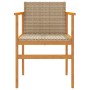 Sillas de jardín 2 uds madera maciza y ratán sintético beige de , Sillas de jardín - Ref: Foro24-368710, Precio: 110,21 €, De...