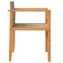 Sillas de jardín 2 uds madera maciza y ratán sintético beige de , Sillas de jardín - Ref: Foro24-368710, Precio: 110,21 €, De...