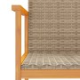 Sillas de jardín 2 uds madera maciza y ratán sintético beige de , Sillas de jardín - Ref: Foro24-368710, Precio: 110,21 €, De...