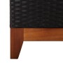 Tumbona de ratán sintético y madera maciza de acacia negro de vidaXL, Tumbonas - Ref: Foro24-46012, Precio: 181,57 €, Descuen...