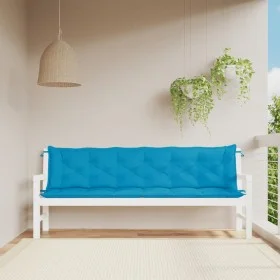 Cojines de banco de jardín 2 uds azul claro 200x50x7 cm de , Cojines para sillas y sofás - Ref: Foro24-361739, Precio: 57,11 ...