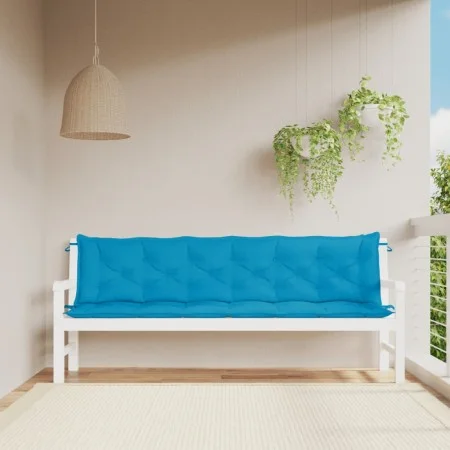 Cojines de banco de jardín 2 uds azul claro 200x50x7 cm de , Cojines para sillas y sofás - Ref: Foro24-361739, Precio: 57,11 ...