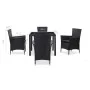 Juego de comedor de jardín 5 piezas ratán sintético negro de vidaXL, Conjuntos de jardín - Ref: Foro24-45978, Precio: 366,61 ...
