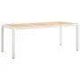 Conjunto de comedor de jardín 9 piezas ratán sintético blanco de vidaXL, Conjuntos de jardín - Ref: Foro24-45980, Precio: 581...