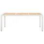 Conjunto de comedor de jardín 9 piezas ratán sintético blanco de vidaXL, Conjuntos de jardín - Ref: Foro24-45980, Precio: 581...