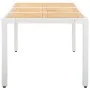 Conjunto de comedor de jardín 9 piezas ratán sintético blanco de vidaXL, Conjuntos de jardín - Ref: Foro24-45980, Precio: 581...