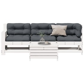 Set muebles jardín 4 pzas con cojines madera maciza pino blanco de , Conjuntos de jardín - Ref: Foro24-3250773, Precio: 405,7...