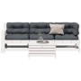 Set muebles jardín 4 pzas con cojines madera maciza pino blanco de , Conjuntos de jardín - Ref: Foro24-3250773, Precio: 405,7...