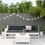 Set muebles jardín 4 pzas con cojines madera maciza pino blanco de , Conjuntos de jardín - Ref: Foro24-3250773, Precio: 405,7...