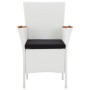 Conjunto de comedor de jardín 9 piezas ratán sintético blanco de vidaXL, Conjuntos de jardín - Ref: Foro24-45980, Precio: 586...