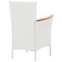 Conjunto de comedor de jardín 9 piezas ratán sintético blanco de vidaXL, Conjuntos de jardín - Ref: Foro24-45980, Precio: 581...