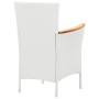 Conjunto de comedor de jardín 9 piezas ratán sintético blanco de vidaXL, Conjuntos de jardín - Ref: Foro24-45980, Precio: 586...