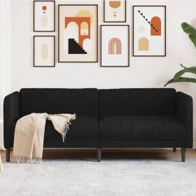3 seater black fabric sofa by , Sofas - Ref: Foro24-372615, Price: 231,17 €, Discount: %