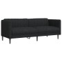Sofá de 3 plazas tela negro de , Sofás - Ref: Foro24-372615, Precio: 253,34 €, Descuento: %