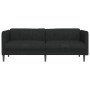 Sofá de 3 plazas tela negro de , Sofás - Ref: Foro24-372615, Precio: 253,34 €, Descuento: %