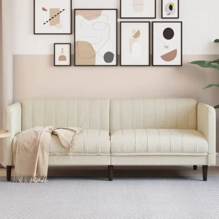 3 seater linen sofa by , Sofas - Ref: Foro24-372620, Price: 326,81 €, Discount: %