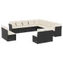 Set de sofás de jardín y cojines 13 pzas ratán sintético negro de , Conjuntos de jardín - Ref: Foro24-3250325, Precio: 768,36...