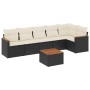 Set de comedor de jardín 7 pzas y cojines ratán sintético negro de , Conjuntos de jardín - Ref: Foro24-3258395, Precio: 413,3...