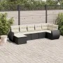 Set de comedor de jardín 7 pzas y cojines ratán sintético negro de , Conjuntos de jardín - Ref: Foro24-3254013, Precio: 440,2...