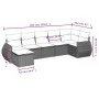 7-piece garden dining set and black synthetic rattan cushions by , Garden sets - Ref: Foro24-3254013, Price: 440,23 €, Discou...
