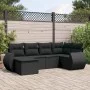 6-piece garden sofa set and black synthetic rattan cushions by , Garden sets - Ref: Foro24-3253992, Price: 397,90 €, Discount: %