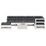 Set muebles jardín con cojines 8 pzas madera maciza pino blanco de , Conjuntos de jardín - Ref: Foro24-3250601, Precio: 722,7...