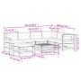 Set muebles jardín con cojines 8 pzas madera maciza pino blanco de , Conjuntos de jardín - Ref: Foro24-3250601, Precio: 722,7...