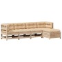 Juego de muebles de jardín 5 pzas y cojines madera maciza pino de , Conjuntos de jardín - Ref: Foro24-3250840, Precio: 515,04...