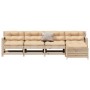 Juego de muebles de jardín 5 pzas y cojines madera maciza pino de , Conjuntos de jardín - Ref: Foro24-3250856, Precio: 392,90...