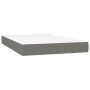 Cama box spring con colchón y LED tela marrón oscuro 120x190 cm de , Camas y somieres - Ref: Foro24-3270040, Precio: 405,92 €...