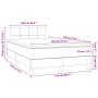 Cama box spring con colchón y LED tela marrón oscuro 120x190 cm de , Camas y somieres - Ref: Foro24-3270040, Precio: 405,92 €...