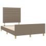 Estructura de cama con cabecero tela gris taupe 120x190 cm de , Camas y somieres - Ref: Foro24-3270524, Precio: 148,02 €, Des...