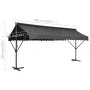 Anthrazitgraue freistehende Markise 500x300 cm von vidaXL, Sonnenschirme - Ref: Foro24-145887, Preis: 325,18 €, Rabatt: %