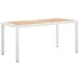 Juego de comedor de jardín 7 piezas ratán sintético blanco de vidaXL, Conjuntos de jardín - Ref: Foro24-45981, Precio: 421,31...